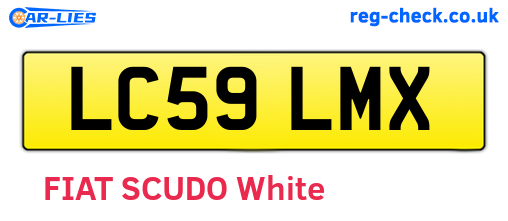 LC59LMX are the vehicle registration plates.