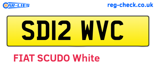 SD12WVC are the vehicle registration plates.