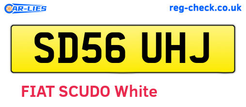 SD56UHJ are the vehicle registration plates.