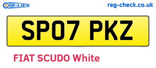 SP07PKZ are the vehicle registration plates.