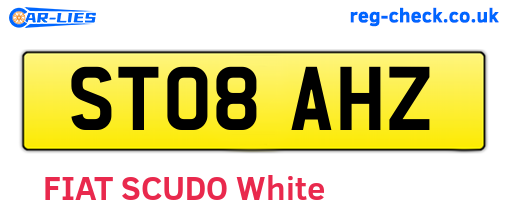 ST08AHZ are the vehicle registration plates.