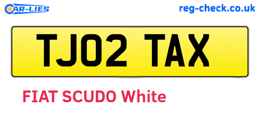 TJ02TAX are the vehicle registration plates.