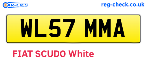 WL57MMA are the vehicle registration plates.