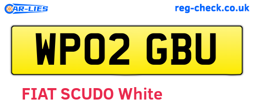 WP02GBU are the vehicle registration plates.