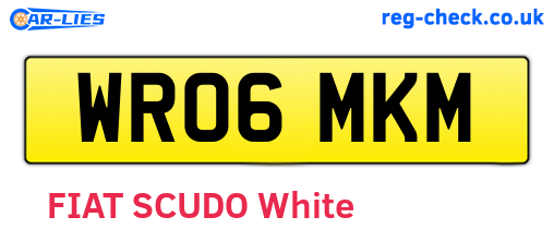 WR06MKM are the vehicle registration plates.