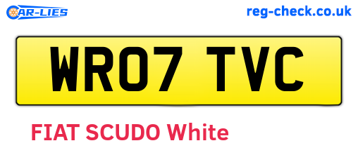 WR07TVC are the vehicle registration plates.