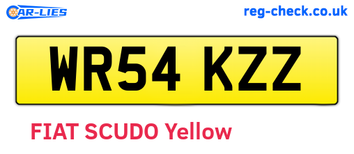 WR54KZZ are the vehicle registration plates.