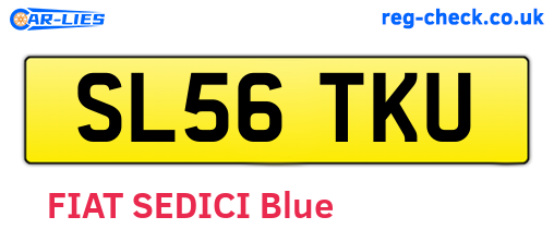 SL56TKU are the vehicle registration plates.