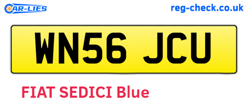 WN56JCU are the vehicle registration plates.