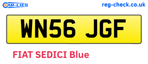 WN56JGF are the vehicle registration plates.