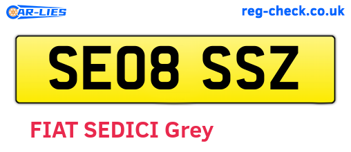 SE08SSZ are the vehicle registration plates.