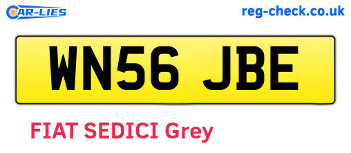 WN56JBE are the vehicle registration plates.