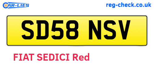 SD58NSV are the vehicle registration plates.