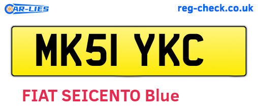 MK51YKC are the vehicle registration plates.