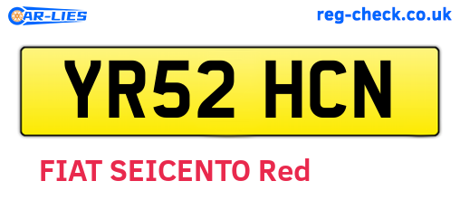 YR52HCN are the vehicle registration plates.