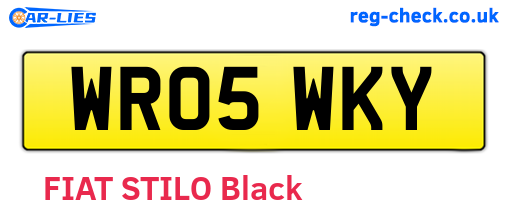 WR05WKY are the vehicle registration plates.