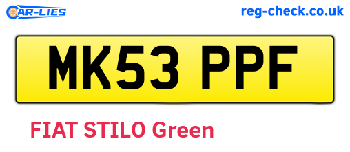 MK53PPF are the vehicle registration plates.