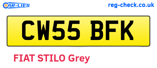 CW55BFK are the vehicle registration plates.