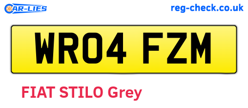 WR04FZM are the vehicle registration plates.