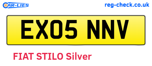 EX05NNV are the vehicle registration plates.