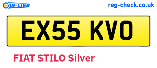 EX55KVO are the vehicle registration plates.
