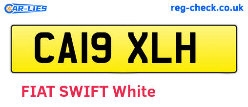 CA19XLH are the vehicle registration plates.