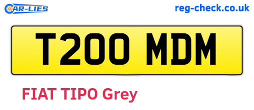 T200MDM are the vehicle registration plates.