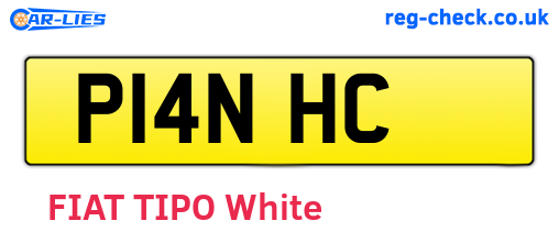 P14NHC are the vehicle registration plates.