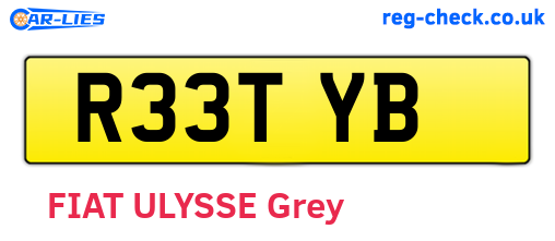 R33TYB are the vehicle registration plates.
