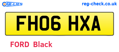 FH06HXA are the vehicle registration plates.
