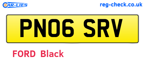 PN06SRV are the vehicle registration plates.