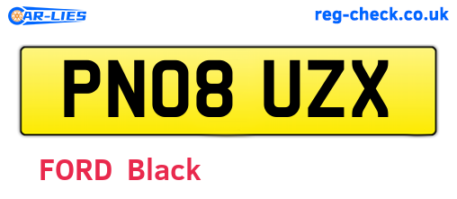 PN08UZX are the vehicle registration plates.