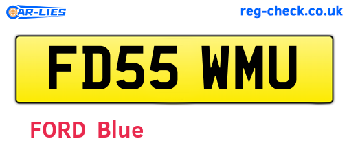 FD55WMU are the vehicle registration plates.