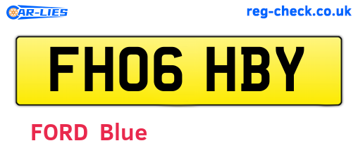 FH06HBY are the vehicle registration plates.