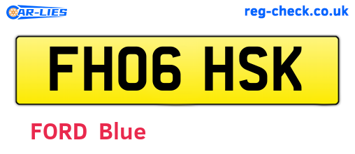 FH06HSK are the vehicle registration plates.