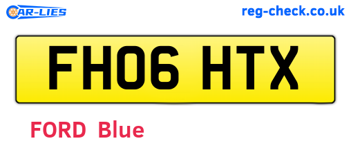 FH06HTX are the vehicle registration plates.