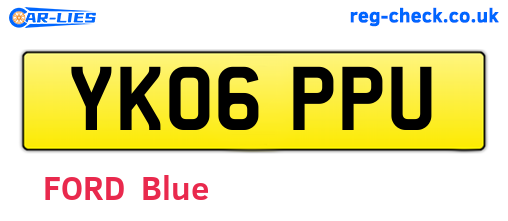 YK06PPU are the vehicle registration plates.