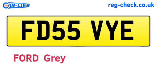 FD55VYE are the vehicle registration plates.