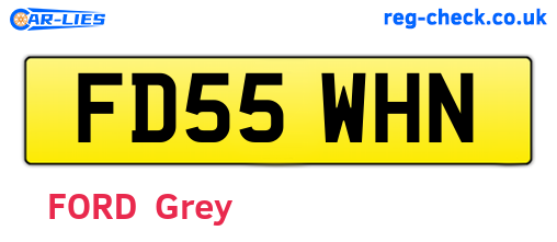 FD55WHN are the vehicle registration plates.
