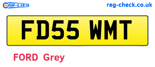 FD55WMT are the vehicle registration plates.