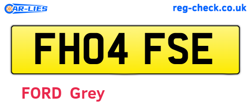 FH04FSE are the vehicle registration plates.