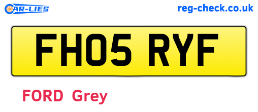 FH05RYF are the vehicle registration plates.