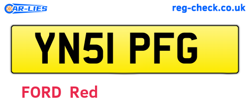YN51PFG are the vehicle registration plates.