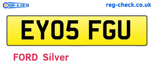 EY05FGU are the vehicle registration plates.