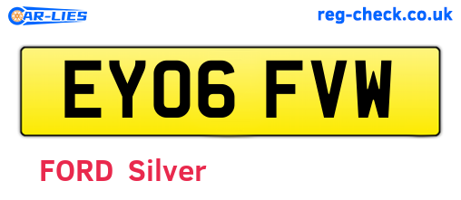 EY06FVW are the vehicle registration plates.