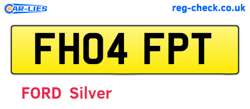 FH04FPT are the vehicle registration plates.