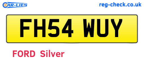 FH54WUY are the vehicle registration plates.