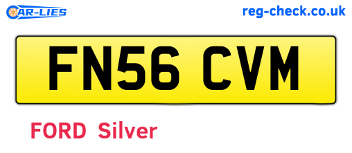 FN56CVM are the vehicle registration plates.