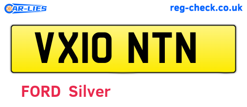 VX10NTN are the vehicle registration plates.