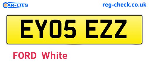 EY05EZZ are the vehicle registration plates.